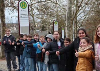 Die Klasse 5c der Max-Planck-Realschule weiß nun, wie man sicher mit Bus und Bahn unterwegs ist.