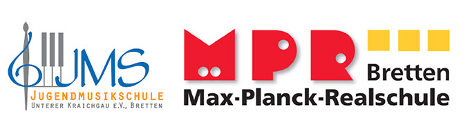 Logo dre Jugendmusikschule und der Max-Planck-Realschule Logo dre Jugendmusikschule und der Max-Planck-Realschule