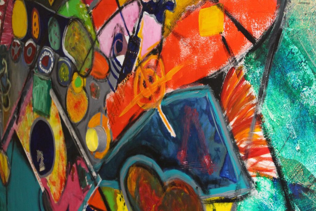 Kunstwerk der Kunst AG Buntes, modernes Bild der Kunst AG